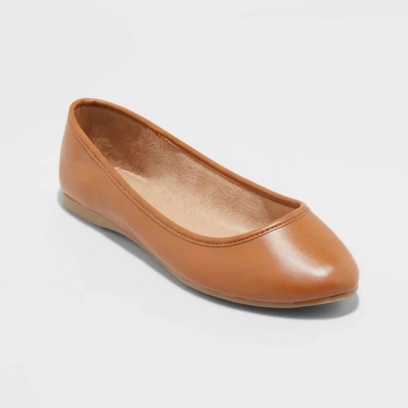 Universal‎ Thread Everly Cognac Flats Size 7.5 - Picture 1 of 6